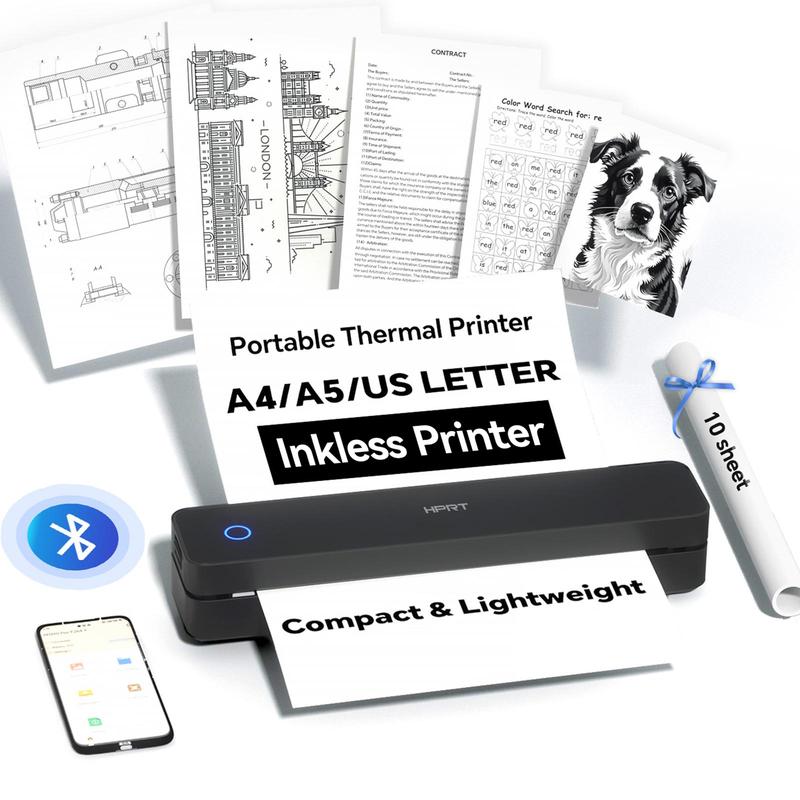 Inkless Portable Thermal Printer